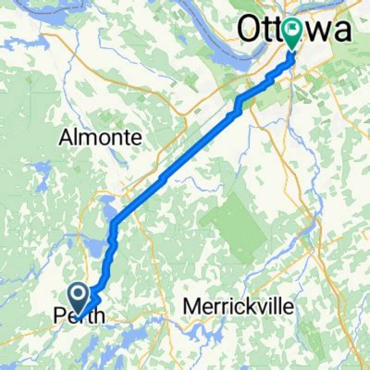How far is Perth from Ottawa?