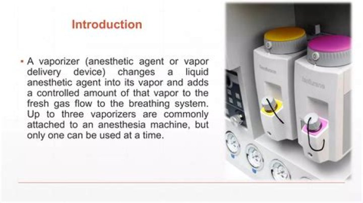 How vaporizers work anesthesia?