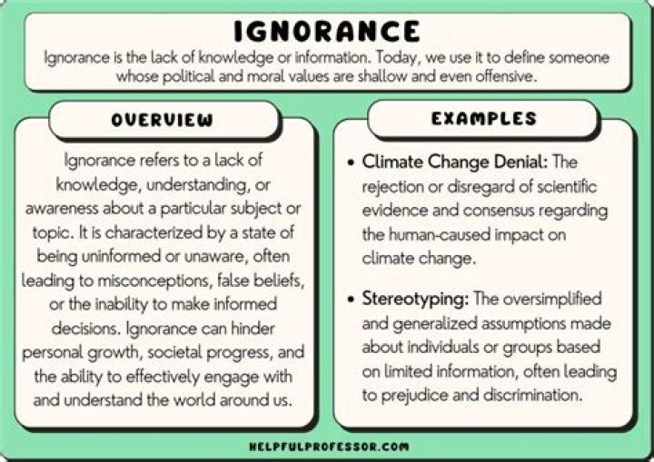 What does self-ignorant mean?
