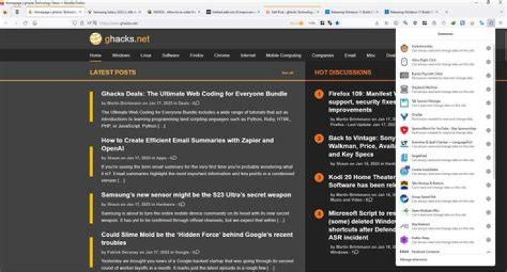 Where is overflow menu in firefox?